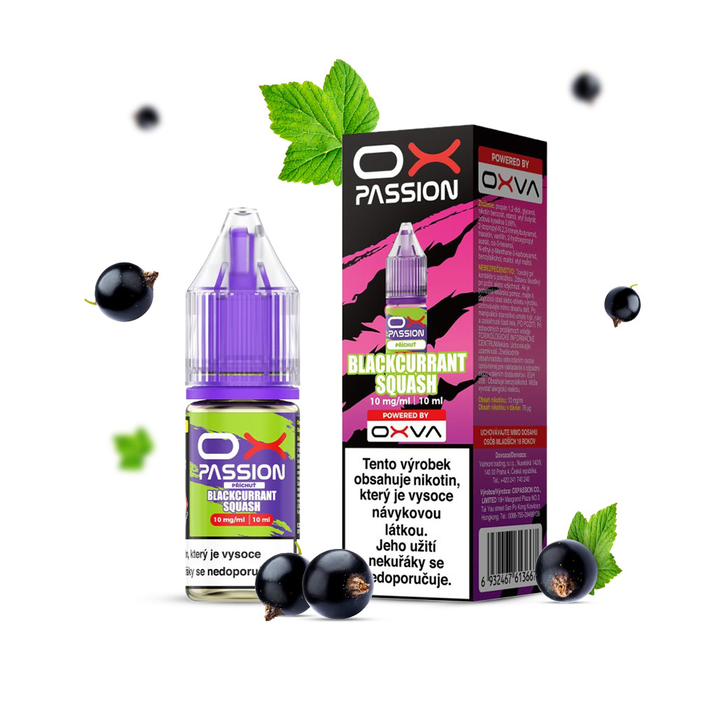OXVA OX PASSION Salt - Blackcurrant Squash 10ML - 20MG OXVA OX PASSION Salt - Blackcurrant Squash 10ML - 20MG