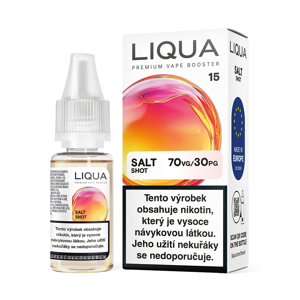 LIQUA Salt Shot 70VG/30PG 10ML - 15MG LIQUA Salt Shot 70VG/30PG 10ML - 15MG