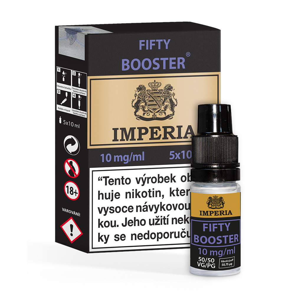 Imperia Fifty Booster 50VG/50PG 5×10ML - 10MG Imperia Fifty Booster 50VG/50PG 5×10ML - 10MG