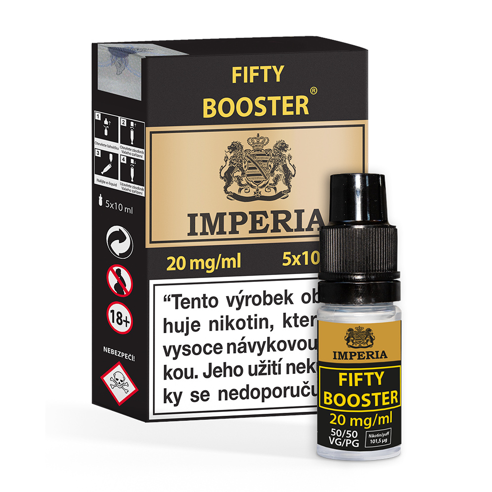 Imperia Fifty Booster 50VG/50PG 5×10ML - 20MG Imperia Fifty Booster 50VG/50PG 5×10ML - 20MG