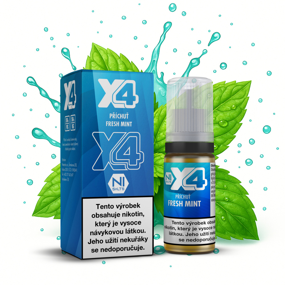 X4 Bar Juice - Fresh Mint 10ML - 10MG X4 Bar Juice - Fresh Mint 10ML - 10MG