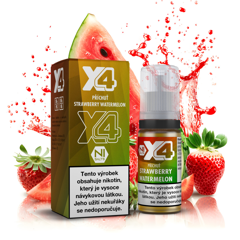 X4 Bar Juice - Strawberry Watermelon 10ML - 20MG X4 Bar Juice - Strawberry Watermelon 10ML - 20MG
