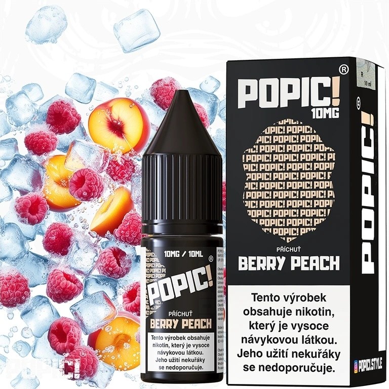 POPIC! Salt - Berry Peach 10ML - 10MG POPIC! Salt - Berry Peach 10ML - 10MG