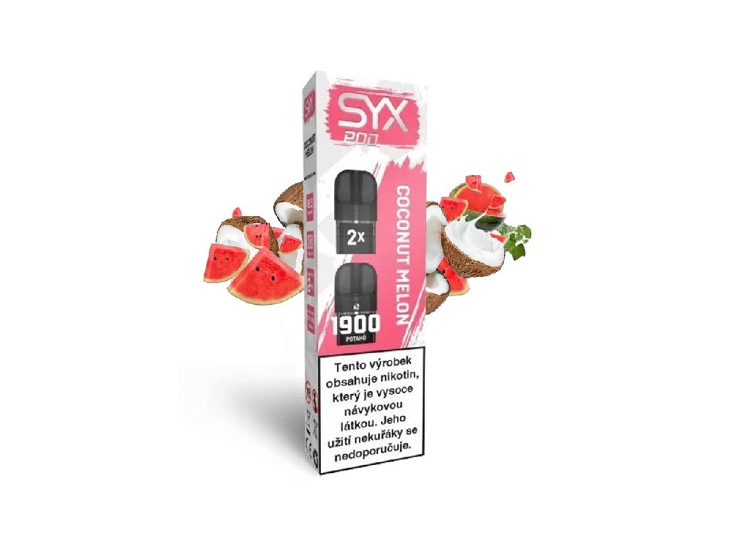 SYX POD předplněné kapsle - Coconut Melon 2KS - 16,5MG SYX POD předplněné kapsle - Coconut Melon 2KS - 16,5MG