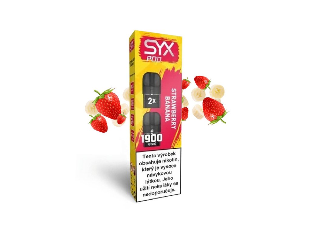 SYX POD předplněné kapsle - Strawberry Banana 2KS - 16,5MG SYX POD předplněné kapsle - Strawberry Banana 2KS - 16,5MG