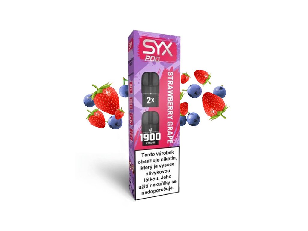 SYX POD předplněné kapsle - Strawberry Grape 2KS - 16,5MG SYX POD předplněné kapsle - Strawberry Grape 2KS - 16,5MG