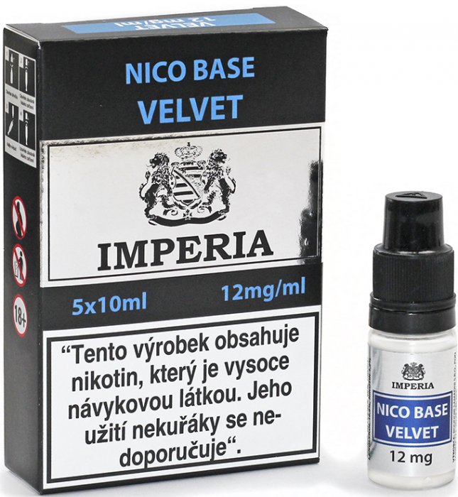 Imperia Velvet Báze 80VG/20PG 5×10ML - 12MG Imperia Velvet Báze 80VG/20PG 5×10ML - 12MG
