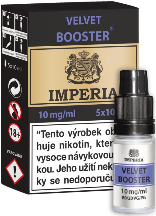 Imperia Velvet Booster 80VG/20PG 5×10ML - 10MG Imperia Velvet Booster 80VG/20PG 5×10ML - 10MG