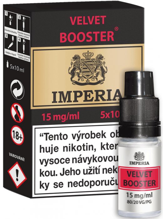 Imperia Velvet Booster 80VG/20PG 5×10ML - 15MG Imperia Velvet Booster 80VG/20PG 5×10ML - 15MG