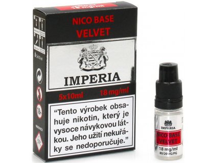 Imperia Velvet Báze 80VG/20PG 5×10ML - 18MG Imperia Velvet Báze 80VG/20PG 5×10ML - 18MG