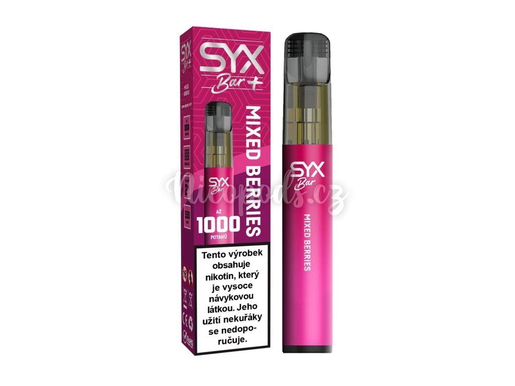 SYX BAR jednorázová e-cigareta - Mixed Berries 2ML - 16,5MG SYX BAR jednorázová e-cigareta - Mixed Berries 2ML - 16,5MG