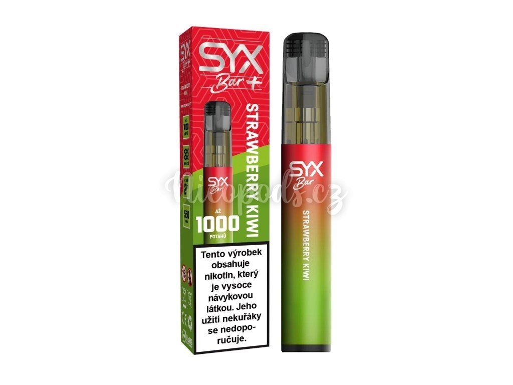 SYX BAR jednorázová e-cigareta - Strawberry Kiwi 2ML - 16,5MG SYX BAR jednorázová e-cigareta - Strawberry Kiwi 2ML - 16,5MG