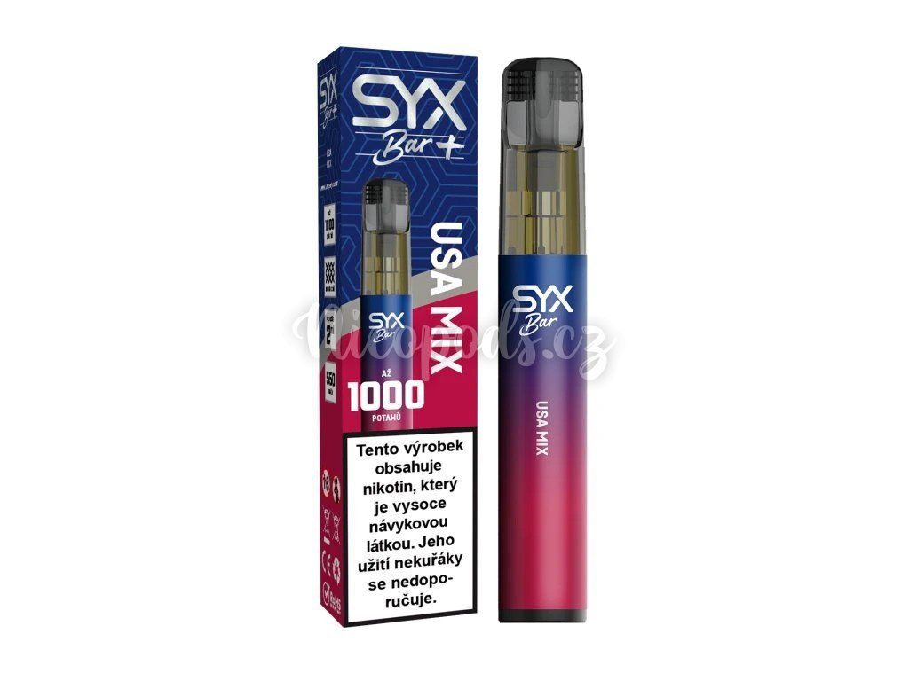 SYX BAR jednorázová e-cigareta - USA Mix 2ML - 16,5MG SYX BAR jednorázová e-cigareta - USA Mix 2ML - 16,5MG