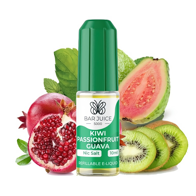 BAR Juice 5000 Salt - Kiwi Passionfruit Guava 10ML - 10MG BAR Juice 5000 Salt - Kiwi Passionfruit Guava 10ML - 10MG